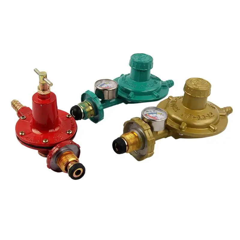 

Propane Gas Regulator with Pressure Gauge Manometer Level Gauge for BBQ Camping Cookers Caravan Plumber(Green)