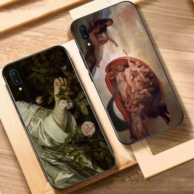 

Renaissance art Painting Phone Case For Oppo Reno Realme C3 6Pro Cover For vivo Y91C Y17 Y19 Funda Capa