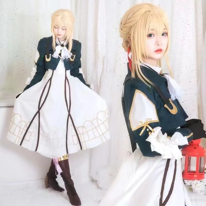 

Anime Violet Evergarden Cosplay Costumes Anime Figure Vestido Dress Halloween Costumes for Women Suit Wig Lolita Dress Clothes