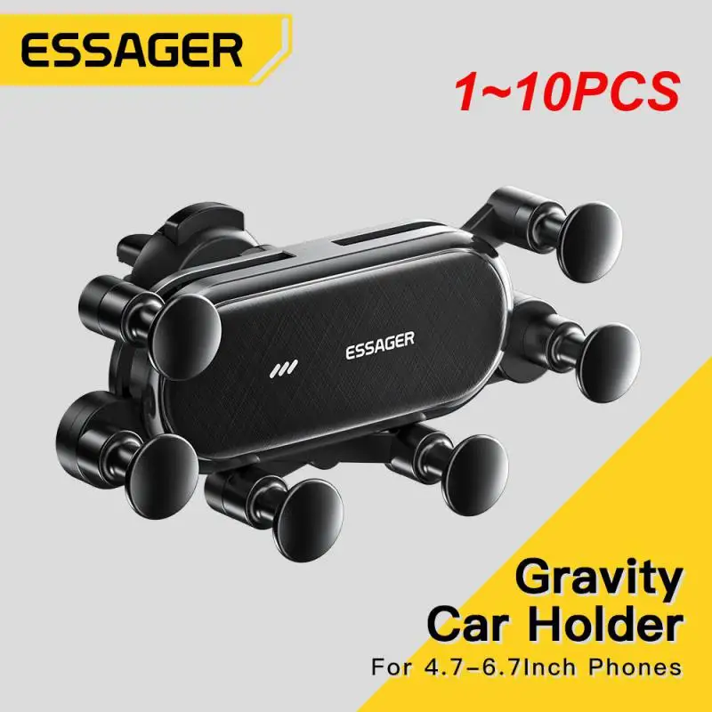 

1~10PCS Essager Car Phone Holder Six Points Gravity Air Vent Clip GPS Mount Stand For Phone Portable Car Holder Car Accessories