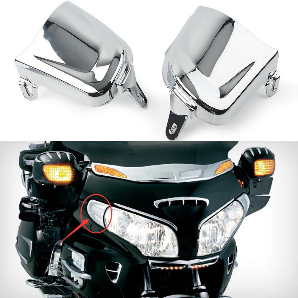 

Parts Front Headlight Cover Trims 2PCS 92 X 100mm ABS Plastic Accessories