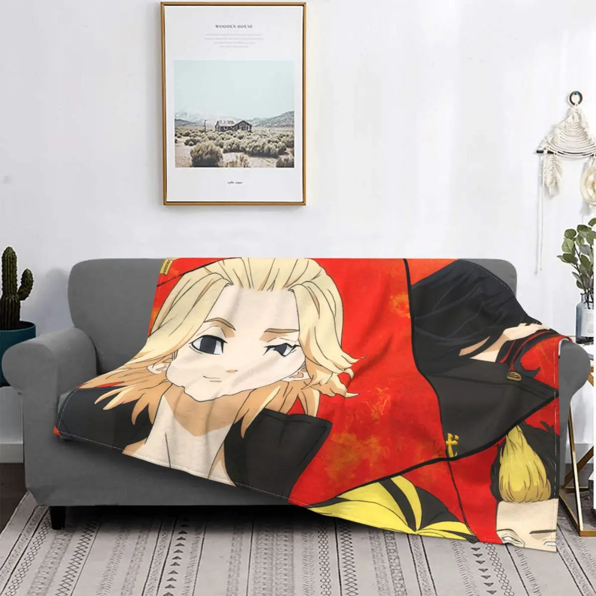 

Tokyo Revengers Chapter Fleece Throw Blanket Mikey cool Blankets for Home Couch Soft Plush Thin Quilt