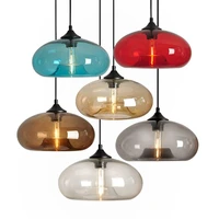 nordic glass hanging lamps fixtures pendant lights industrial vintage decor accessories dining room kitchen restaurant e27e26