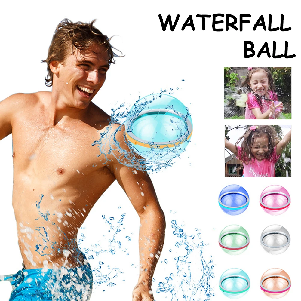 

1/6pcs Water Bomb Splash Balls Reusable Water Balloons Water Absorbent Ball for Outdoor Pool Beach Party Favors Kids Pool Toys