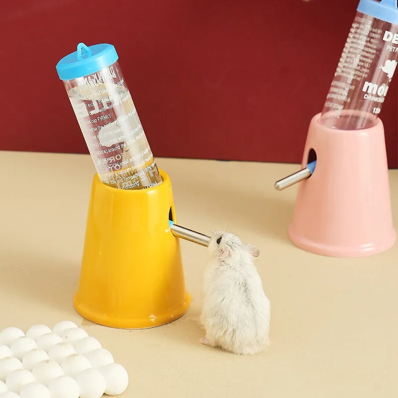 

Креативный держатель для бутылки с водой для хомяка, товары для домашних животных, бутылка для воды, стандартный керамический дозатор воды для хомяка