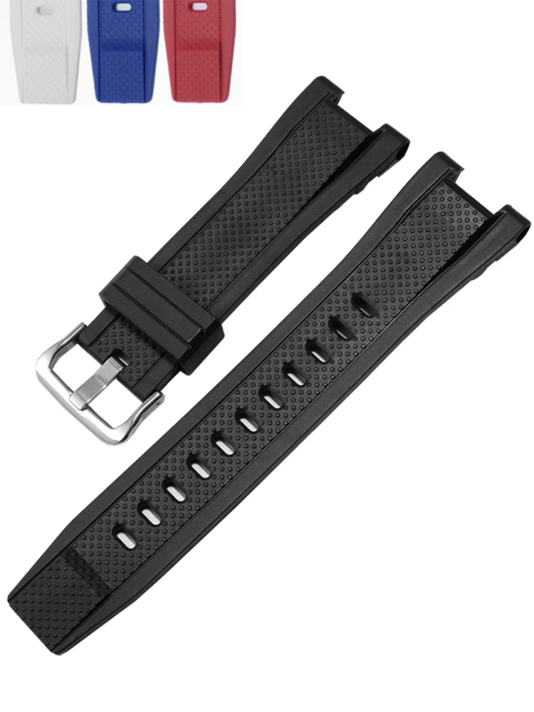 

Резиновый силиконовый антиаллергенный ремешок для часов Casio Heart of Steel GST-W300/B100/410/S110, аксессуары из твердой нержавеющей стали