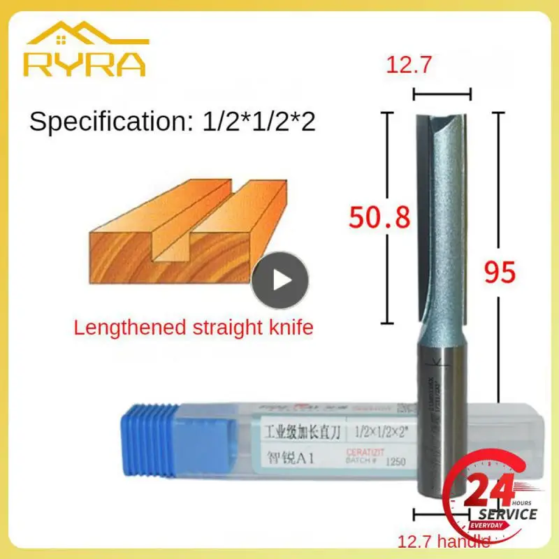 

Diamond Milling Cutter Straight Cut Sharp Straight Router Bit Lengthened Straight Knife For Wood Particle Board Side Milling