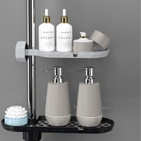 creative double layer drain soap holder bathroom shower fluid holder facial cleanser toothbrush sponge water free storage tray