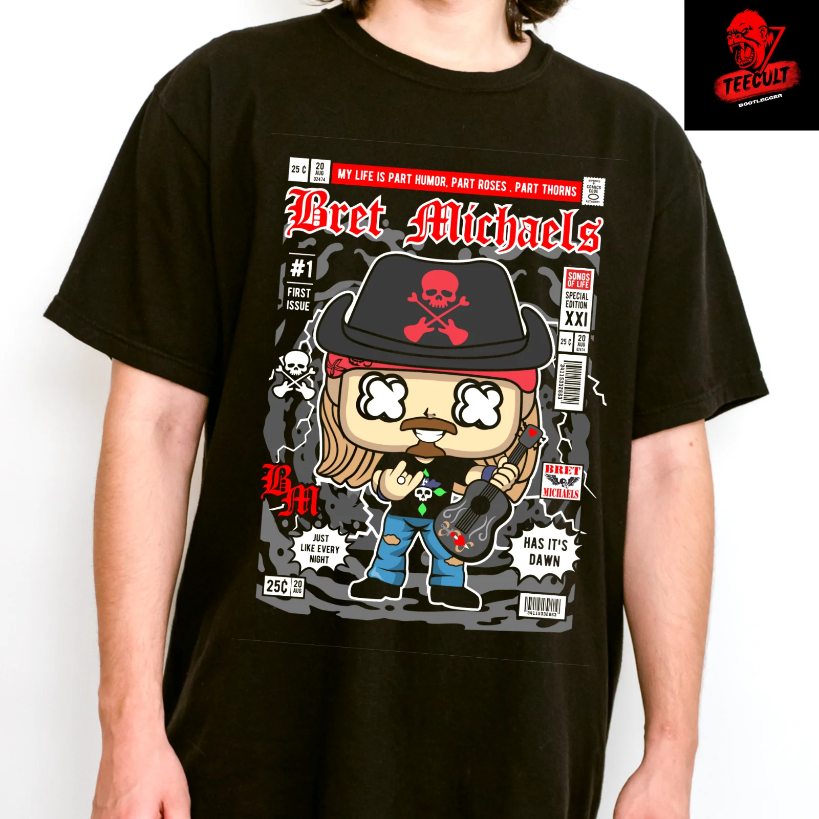 Бретт Михаэльс | Футболка унисекс с персонажем рок-группы Poison Funko Pop S–3XL