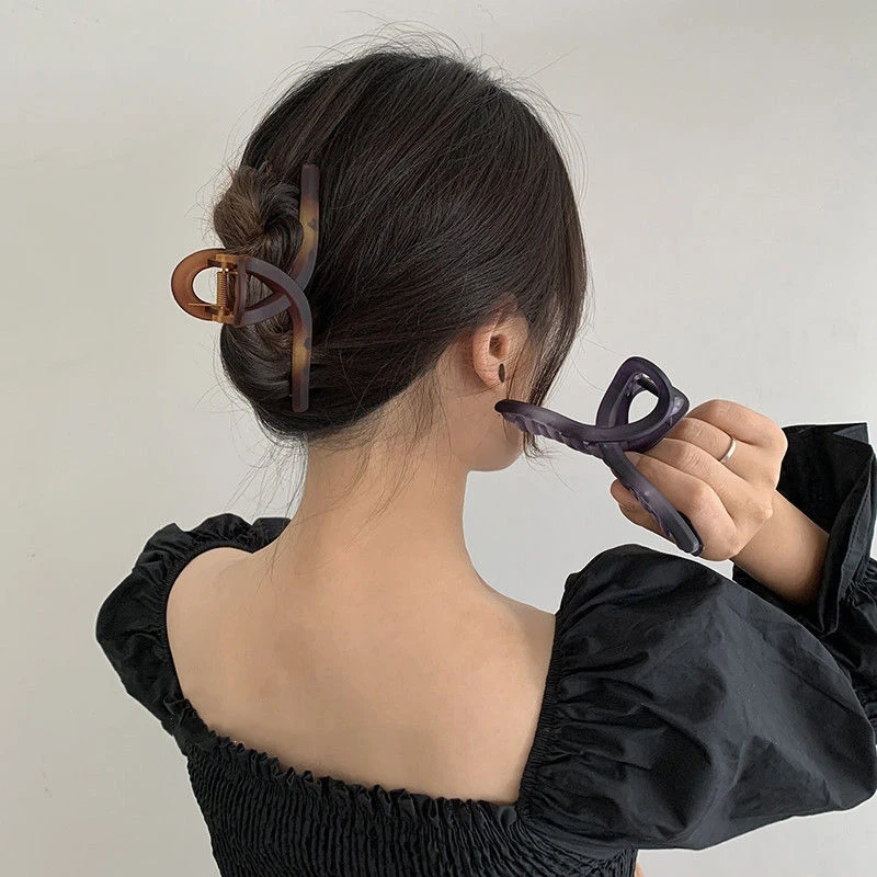 Женская акриловая Заколка-краб корейская модная большая заколка для волос из