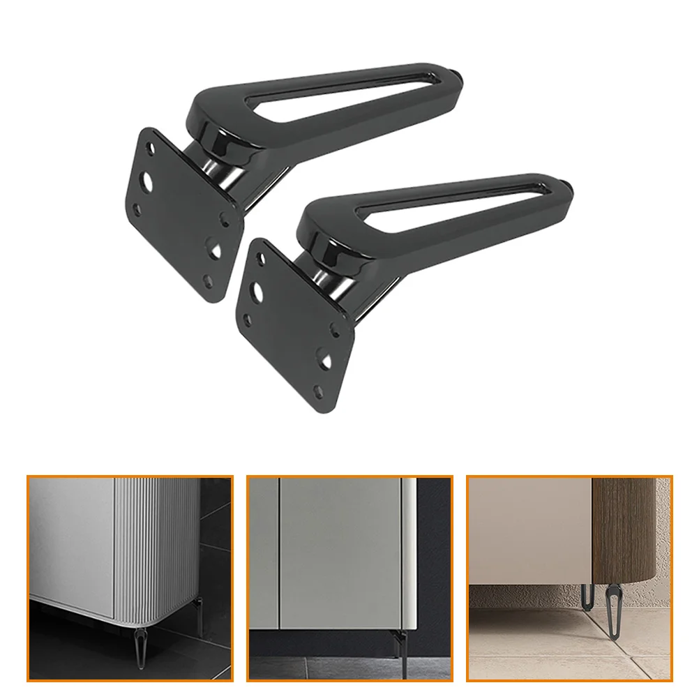 

2 Pcs Cabinet Feet Metal Legs Dressers Light Luxury Coffee Table Carbon Steel Furniture Support Foot Vanity Stool