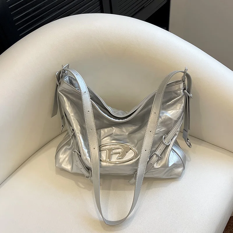 Дизайнерская сумка через плечо с надписью и блестками женская модная