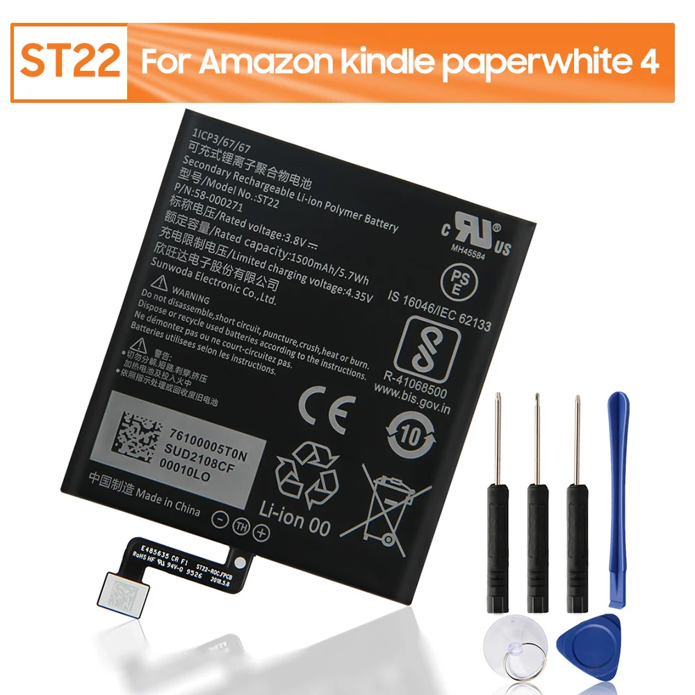 Original Replacement Battery ST22 For Amazon Kindle Paperwhite4 58-000271 58-000246 Battery 1500mAh