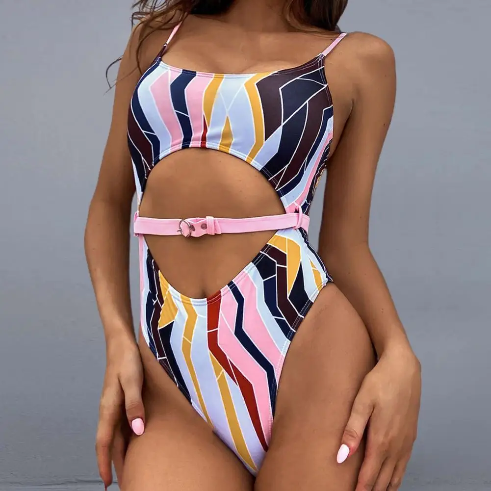 

Sexy Chic All Match Summer Bathing Suit Geometric Women Swimsuit Breathable for Spa