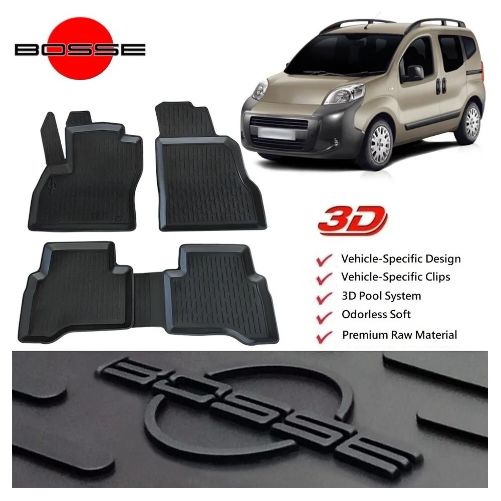 

3D Pool Car Mats for Citroen Nemo Between 2008 2022 Auto Interior Carpet Protector Accessories Rubber Luxury Floor Non Slip