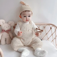 baby girl clothes newborn bodysuit kids jumpsuit winter fall children baby sleeveless overalls 2022 new born boy knitwear outfit