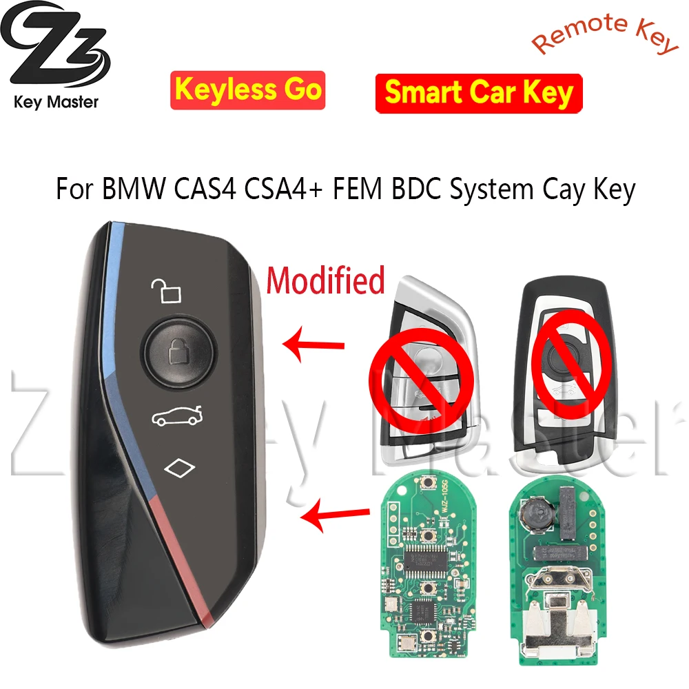 

Модифицированный чип Zz CAS4+ FEM ID49 PCF7945 PCF7953 315/433/434/868 МГц, бесконтактный автомобильный ключ-пульт для BMW 1, 3, 5, 6, 7 серий, шасси F