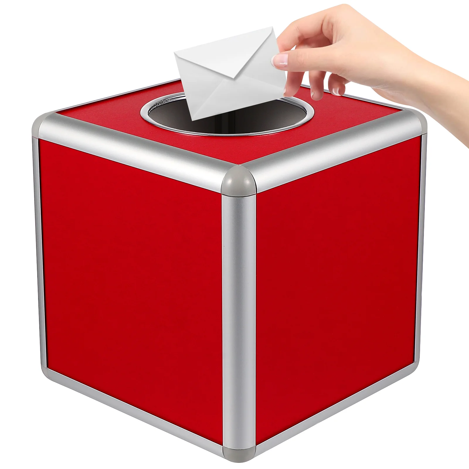 Square-Shape Multifunctional  Premium Aluminum Alloy Annual Party Supply Lottery Box  Raffle Box Draw Box
