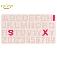 1pc alphabet letter and number silicone mold epoxy resin casting mold for diy craft jewelry making