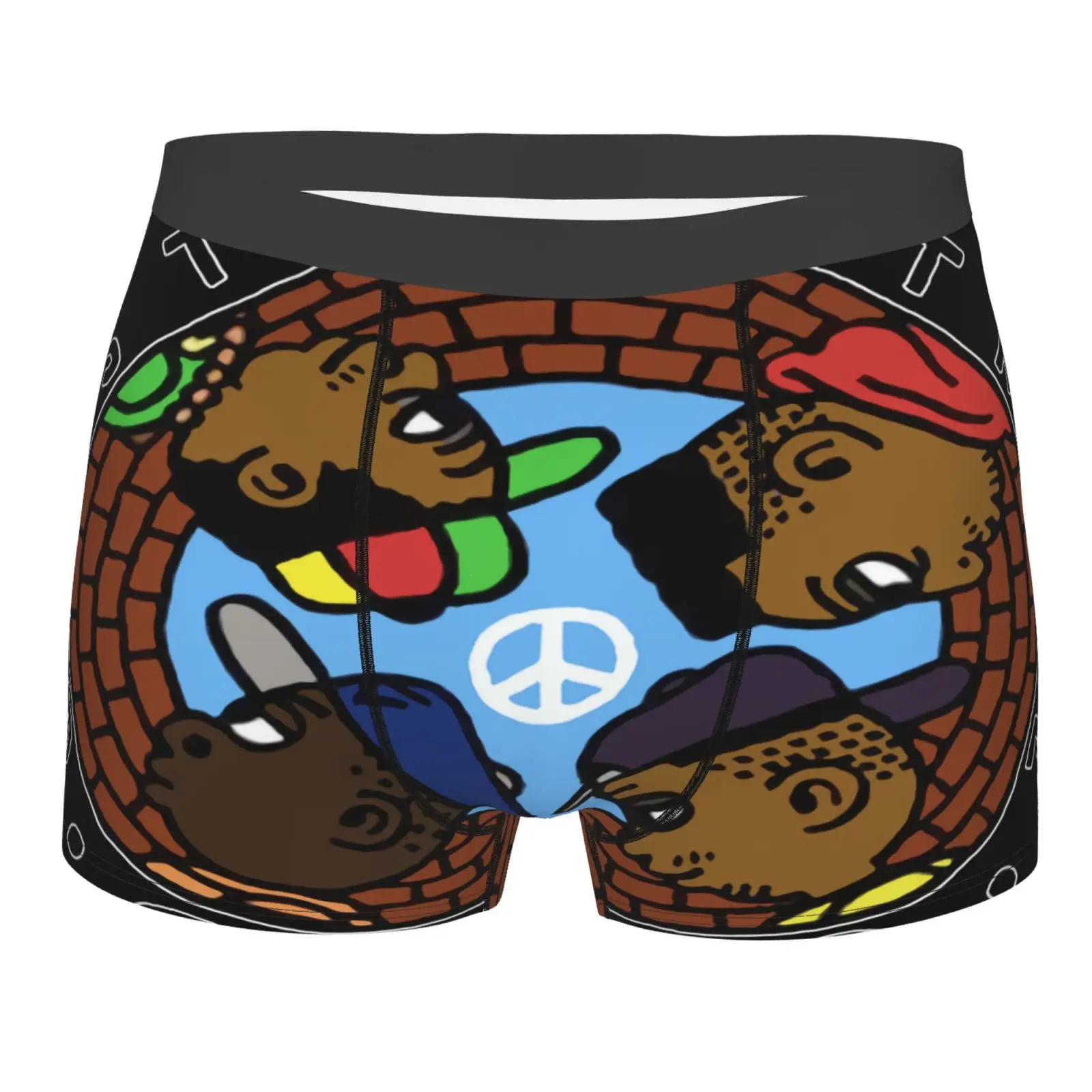 

Трусы-боксеры мужские из полиэстера, с карманом для нахлыста