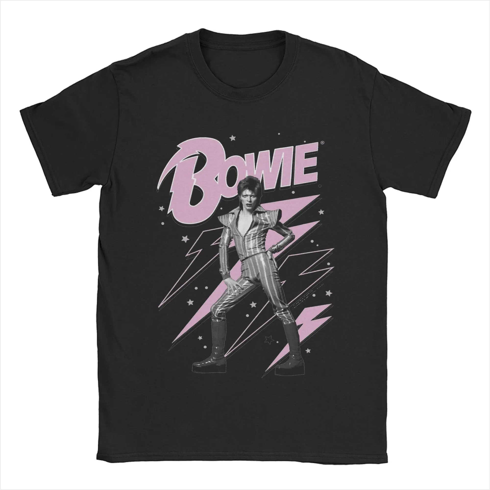 Lightning Davids Bowies T-Shirt Men Women Fashion Pure Cotton Tee Shirt Crewneck Short Sleeve T Gift Idea Clothing