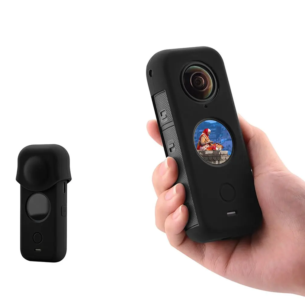 

Силиконовый чехол, мягкий чехол для Insta360 One X2, пылезащитный чехол для объектива Insta360 One X2, защитный чехол для панорамной камеры