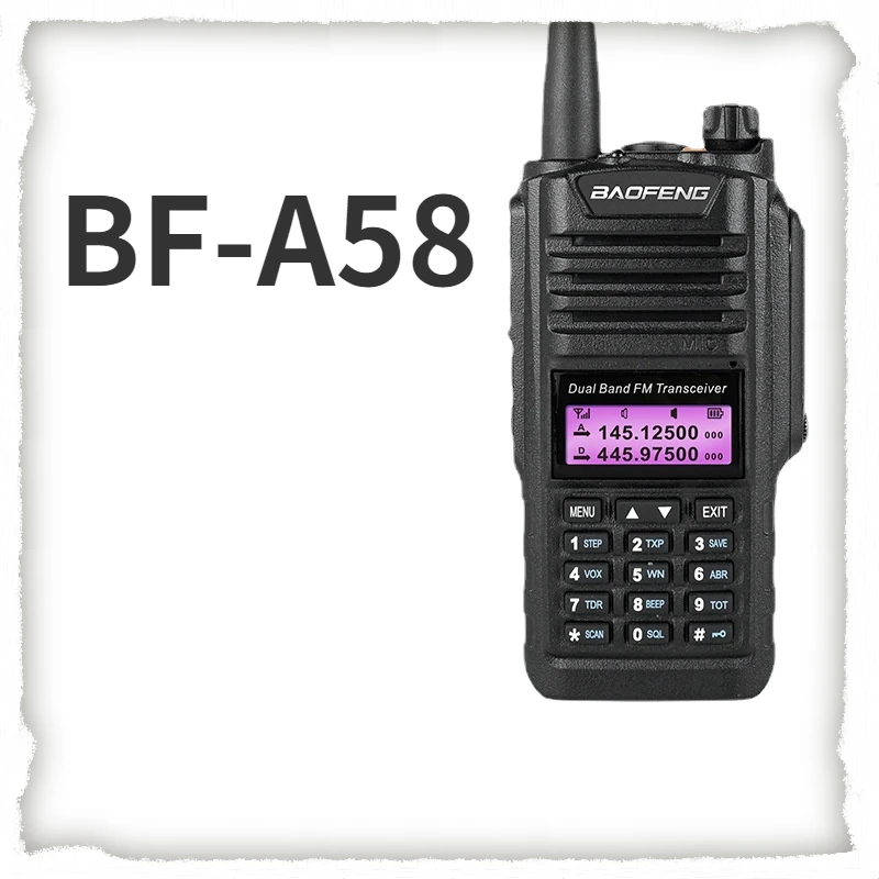 BAOFENG BF-A58 Interphone IP67 Waterproof and Dustproof T51 Double-segment Key with Large Display Screen