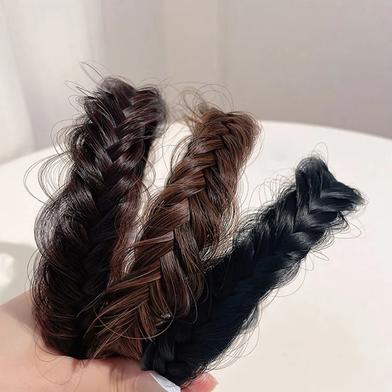 

New Korea Non-slip Hair Band Fashion Twist Braid Headbands Fishbone Braid Headband For Women Headwear Wedding Hair Accessories