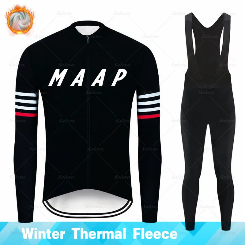 

2023 MAAP Зимняя Теплая Флисовая велосипедная кофта комплект мужской спортивный командный велосипедный костюм горная велосипедная одежда Ropa ...