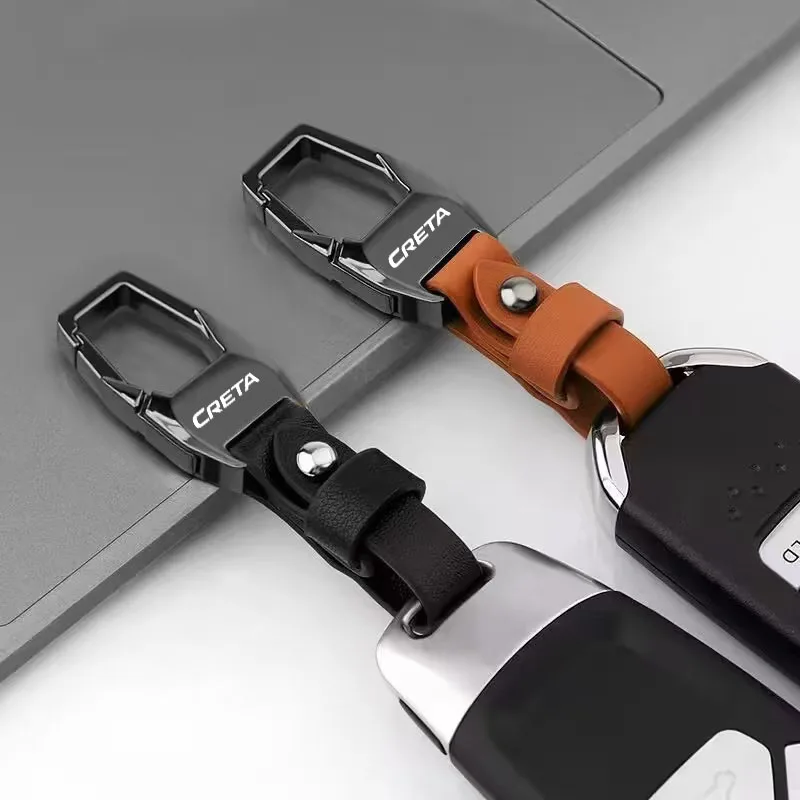 

Для Hyundai creta ix25 2020 2019 2011, кожаный автомобильный брелок для ключей, ремешок, подарочный брелок