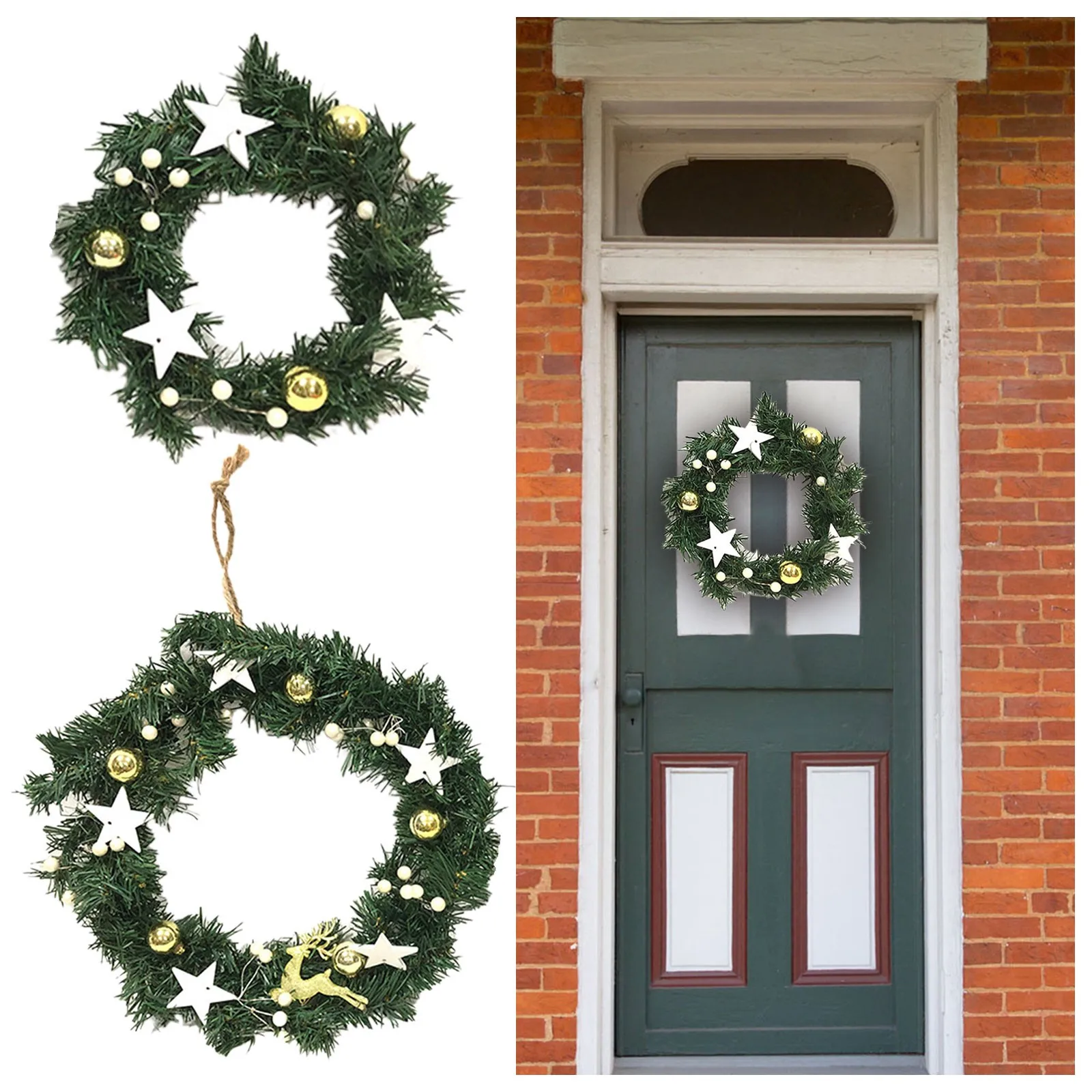 

Christmas Decorations Christmas Wreaths For Front Doors 7.87 "To 11.81" Star Teach Decorations For Holiday Fall Candle Rings