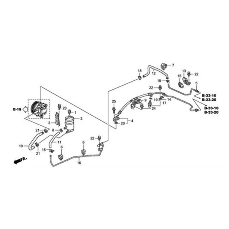 Автозапчасти шланг высокого давления гидроусилителя руля для Honda Accord бензин 2 4