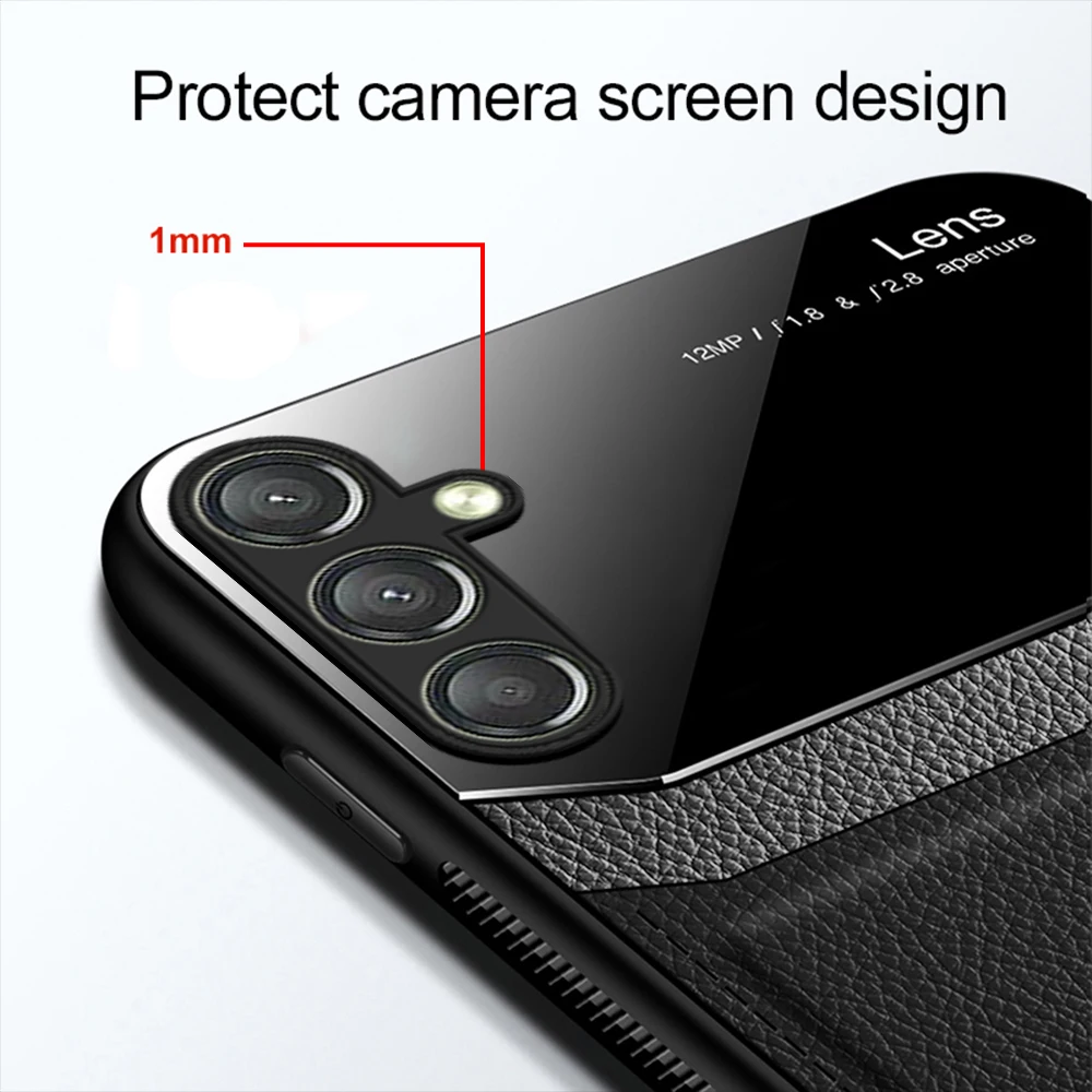 Деловой акриловый кожаный чехол для Samsung Galaxy S24 FE 5G с мягкой рамкой из ТПУ защита