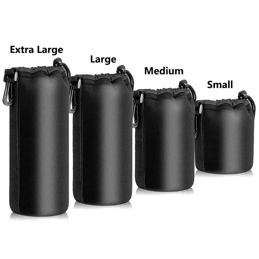 

Waterproof Camera Lens Bag Drawstring Bag Compatible For Canon Sony Nikon Dslr Camera Lens Barrel Sleeve With Hook S M L XL