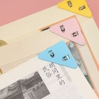 creative triangle style hard arlyic bookmark page protection book marker clip cool stationery school office supplies 1 piece