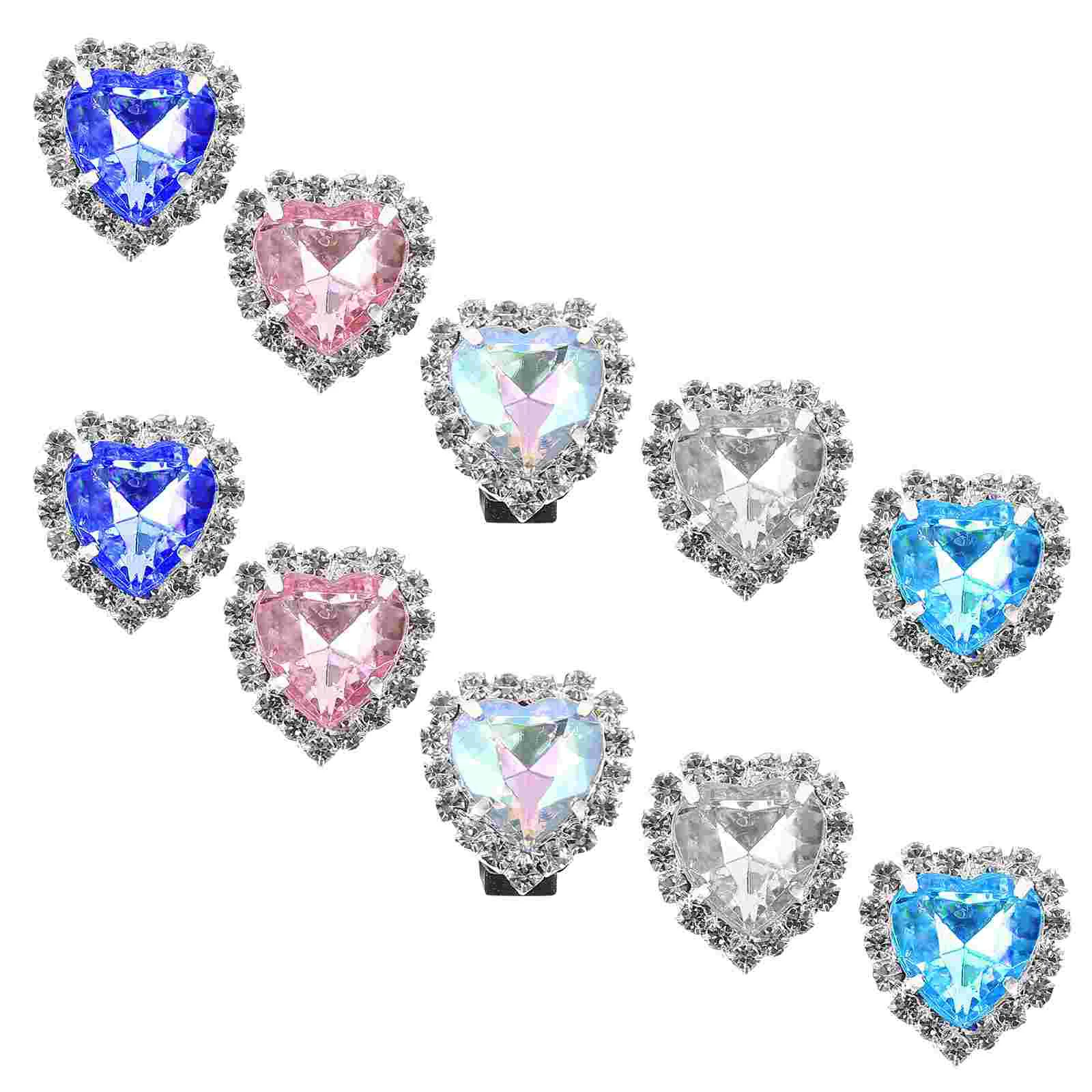 

12 Pcs Shoe Buckle Crystal Ornament DIY Charm Rhinestones Aluminum Alloy Child