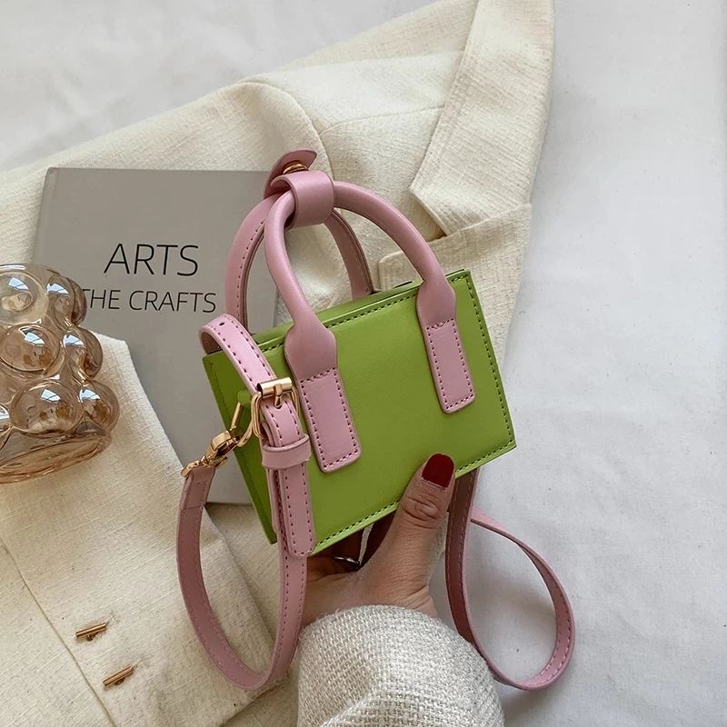 

Candy Shoulder Crossbody Messenger Sling Bags for Women 2022 Mini PU Leather Fashion Designer Lady Cute Totes Purses Handbags