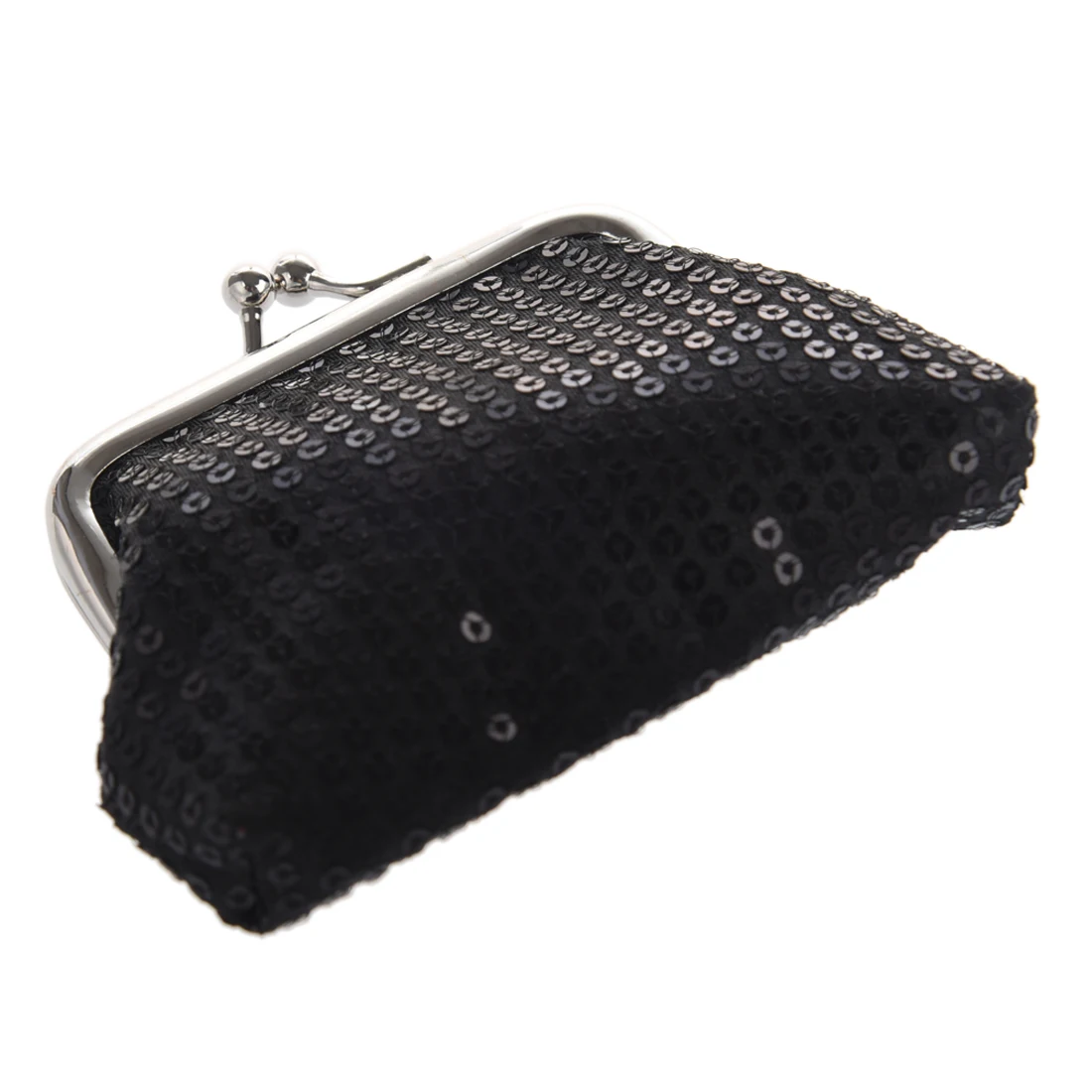 

Women's Sequins Coin Purse Buckle Mini Wallet(black)