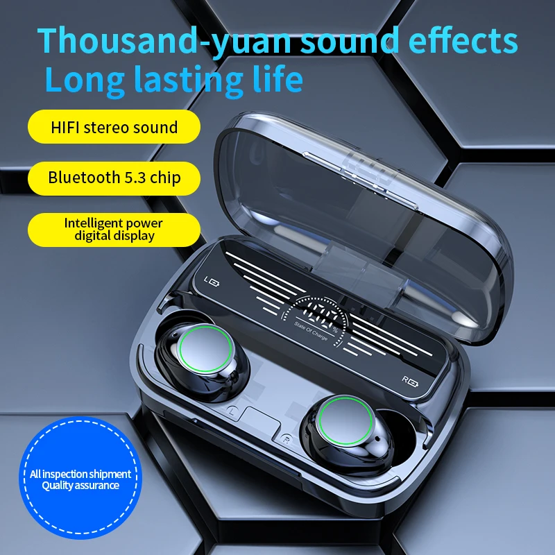 Купи PK M10 TWS Bluetooth Earphones HiFi Stereo 52 Wireless EarphonesIn-ear Handsfree Headset Earbud With Charging Box For Smartphone за 467 рублей в магазине AliExpress