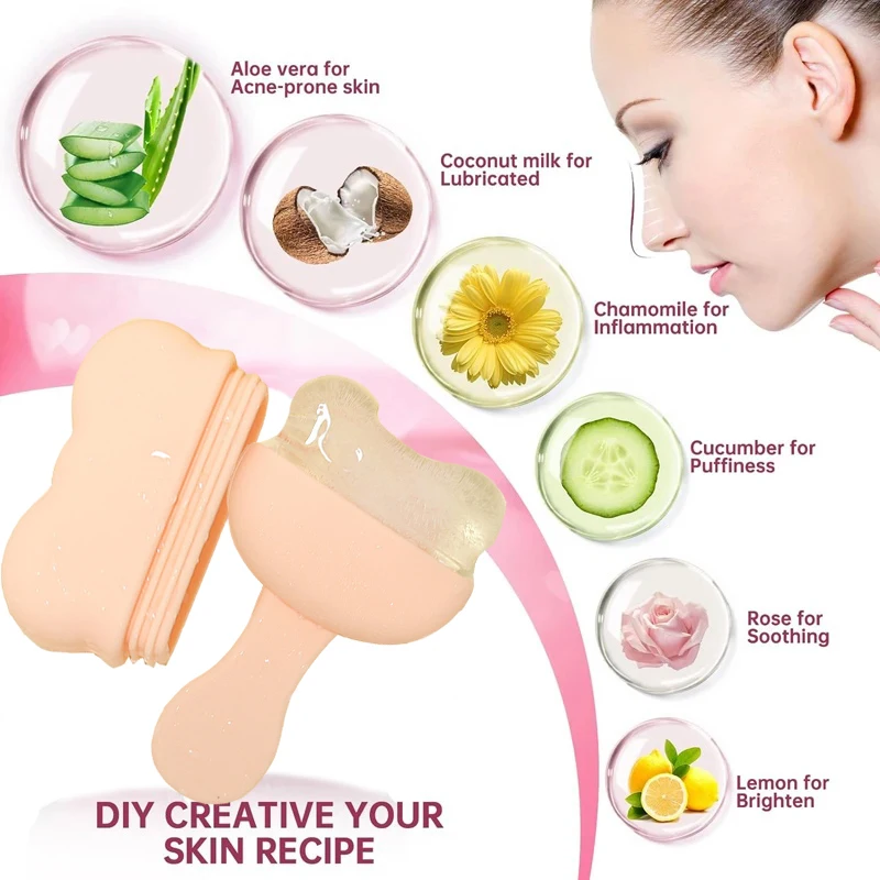 Силиконовый ролик Ice Cube для массажа лица сужение пор глаз припухлости ледяной