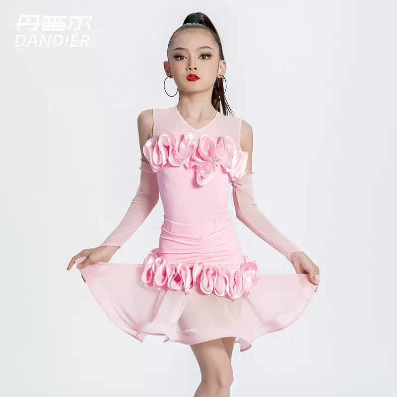 Детское платье для латиноамериканских танцев тренировок Танго летнее