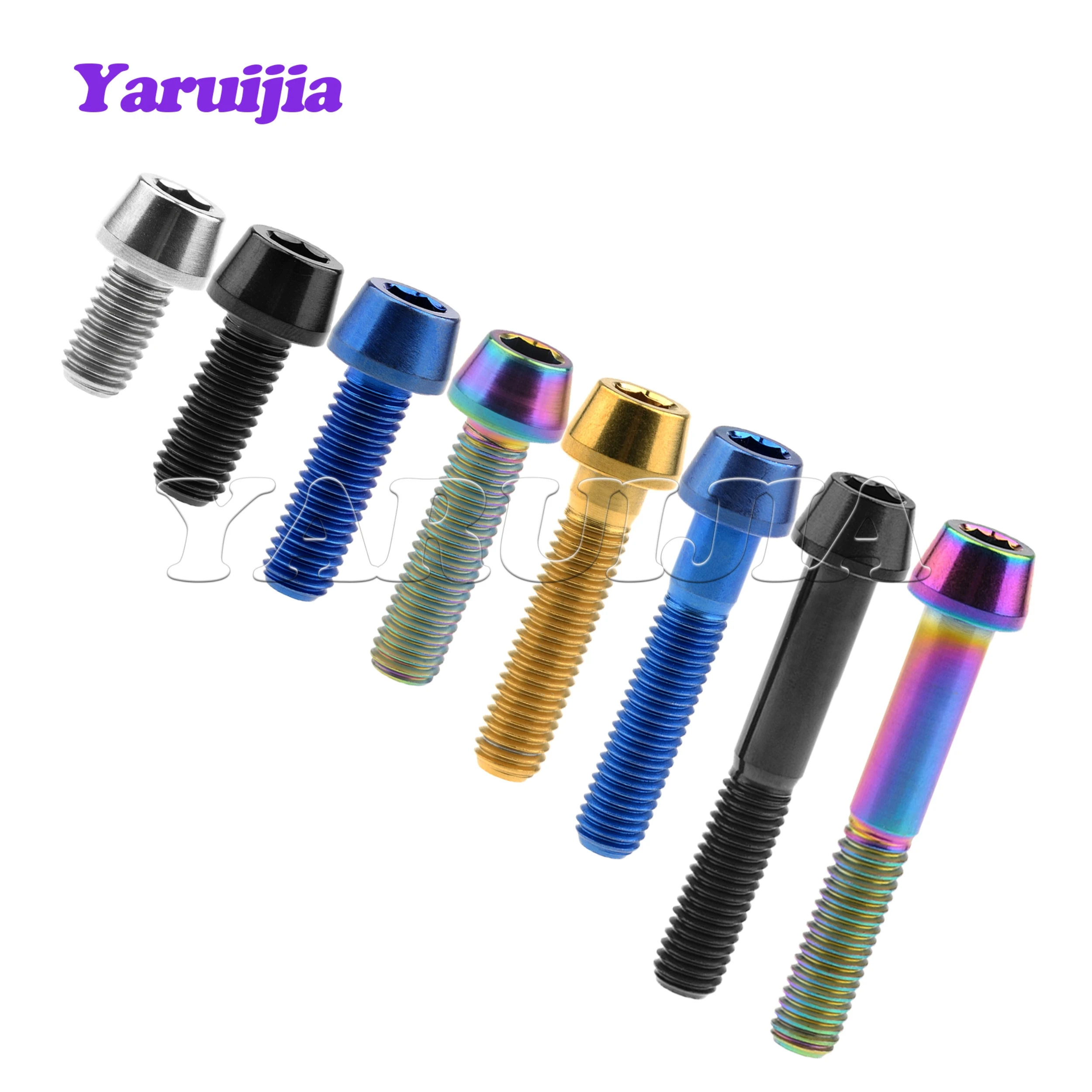Фото Yaruijia Titanium Bolt M8x15-70mm DIN912 Cylindrical Head Hex Screw is Used for Motorcycle Car Modification №5