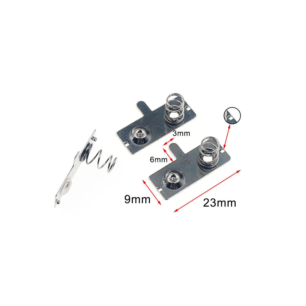 

10 шт./23x9 мм-+ сменная металлическая пружинная Контактная Пластина серебряного полукруга для батареи AA AAA