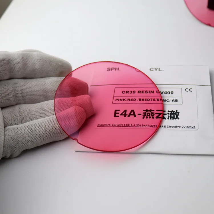 Фото Солнцезащитные очки EXIA E4A розового цвета с линзами CR39 UV400 SHMC с плоской основой, кривая 0,5 №2