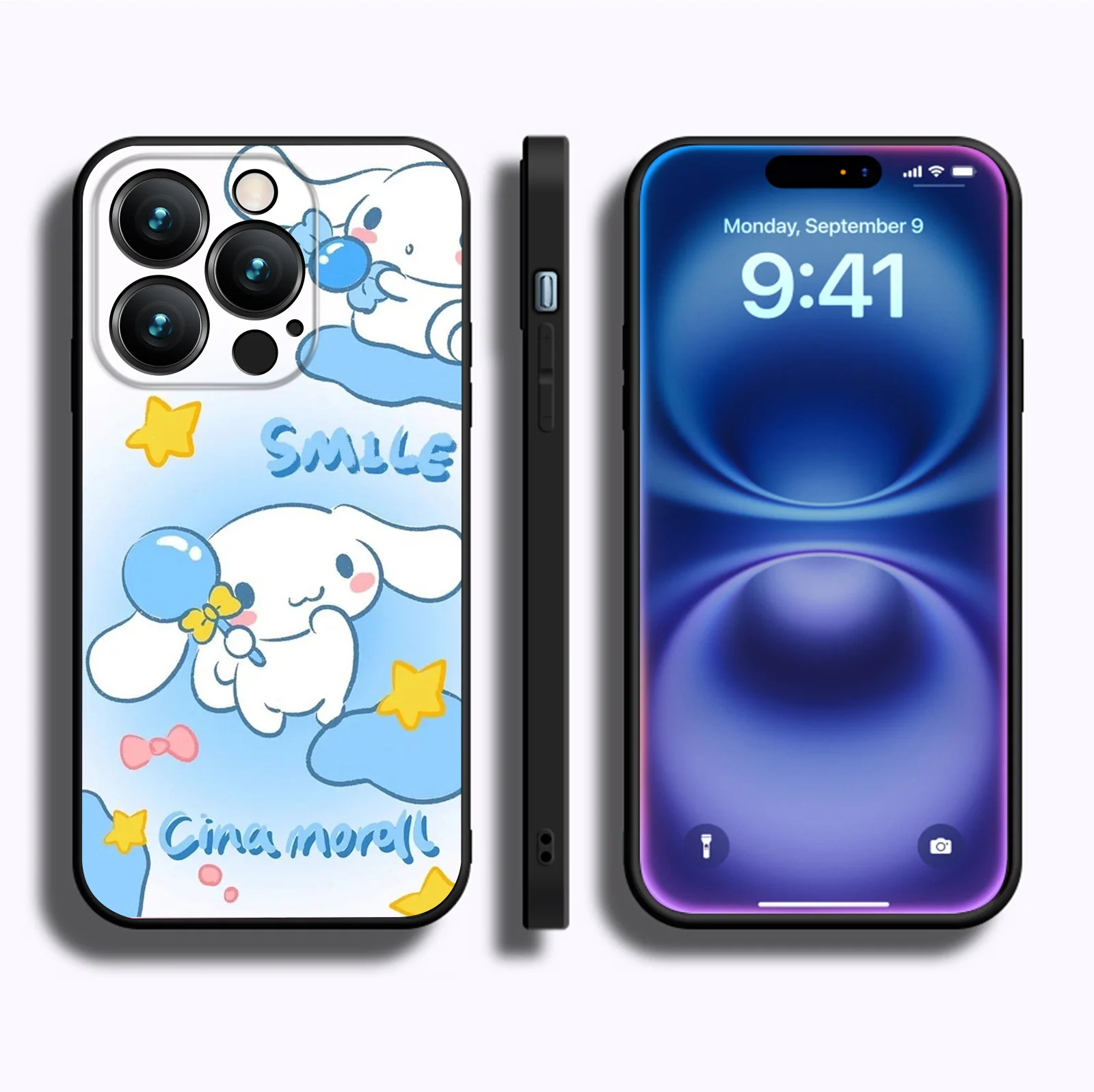 Чехол Sanrio CINNAMROLL для iPhone 16 Pro Max милый защитный мягкий чехол телефона 15 14 13 12 Plus