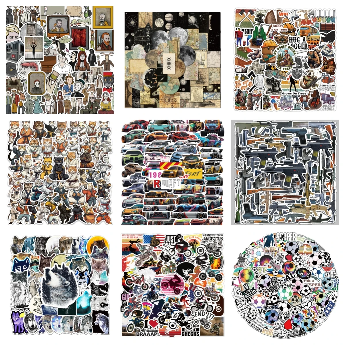 10/30/50 шт. новый мультфильм кунг-фу кошка милая наклейка шлем ноутбук скейтборд DIY