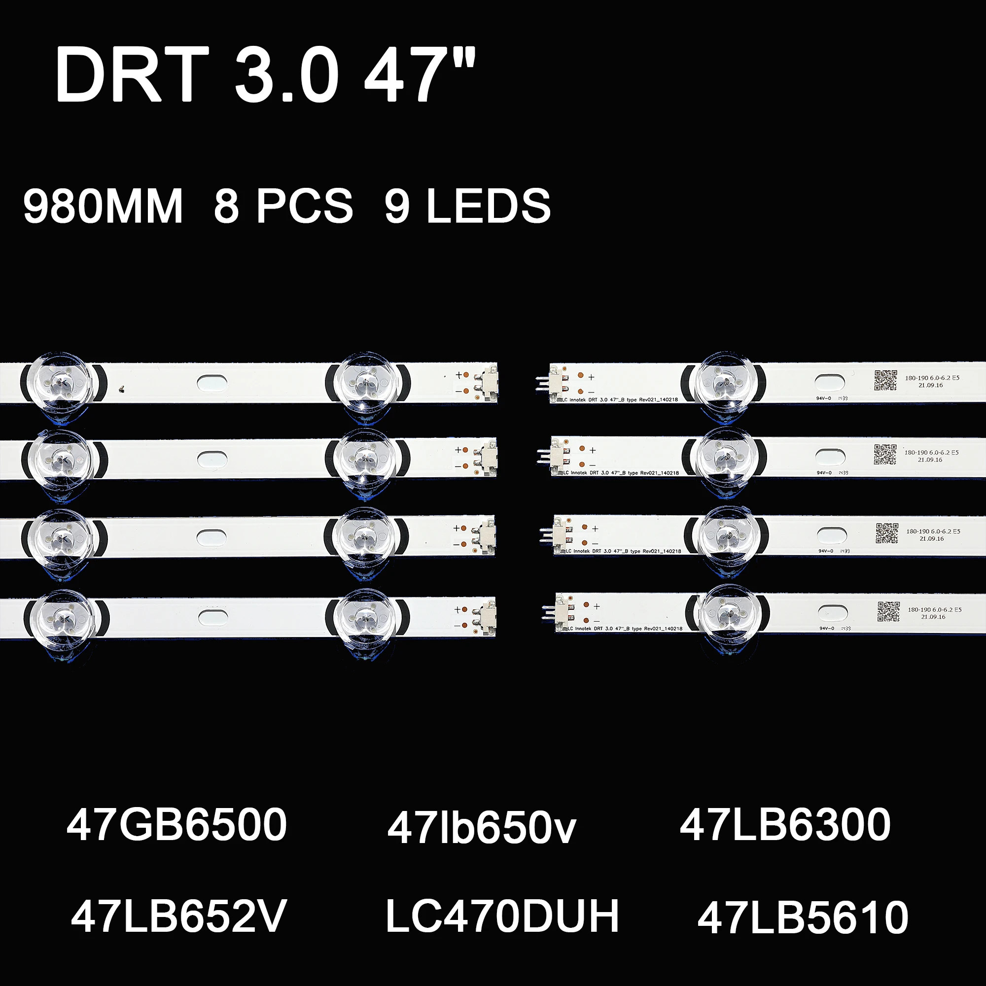 

98cm LED Backlight Lamp strip 9 leds For LG 47" TV innotek DRT 3.0 47" 47LB6300 47GB6500 47LB652V 47lb650v LC470DUH 47LB5610