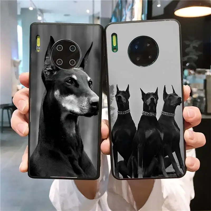 

Animal Doberman Dog Phone Case for Huawei Mate 20 10 9 40 30 lite pro X Nova 2 3i 7se