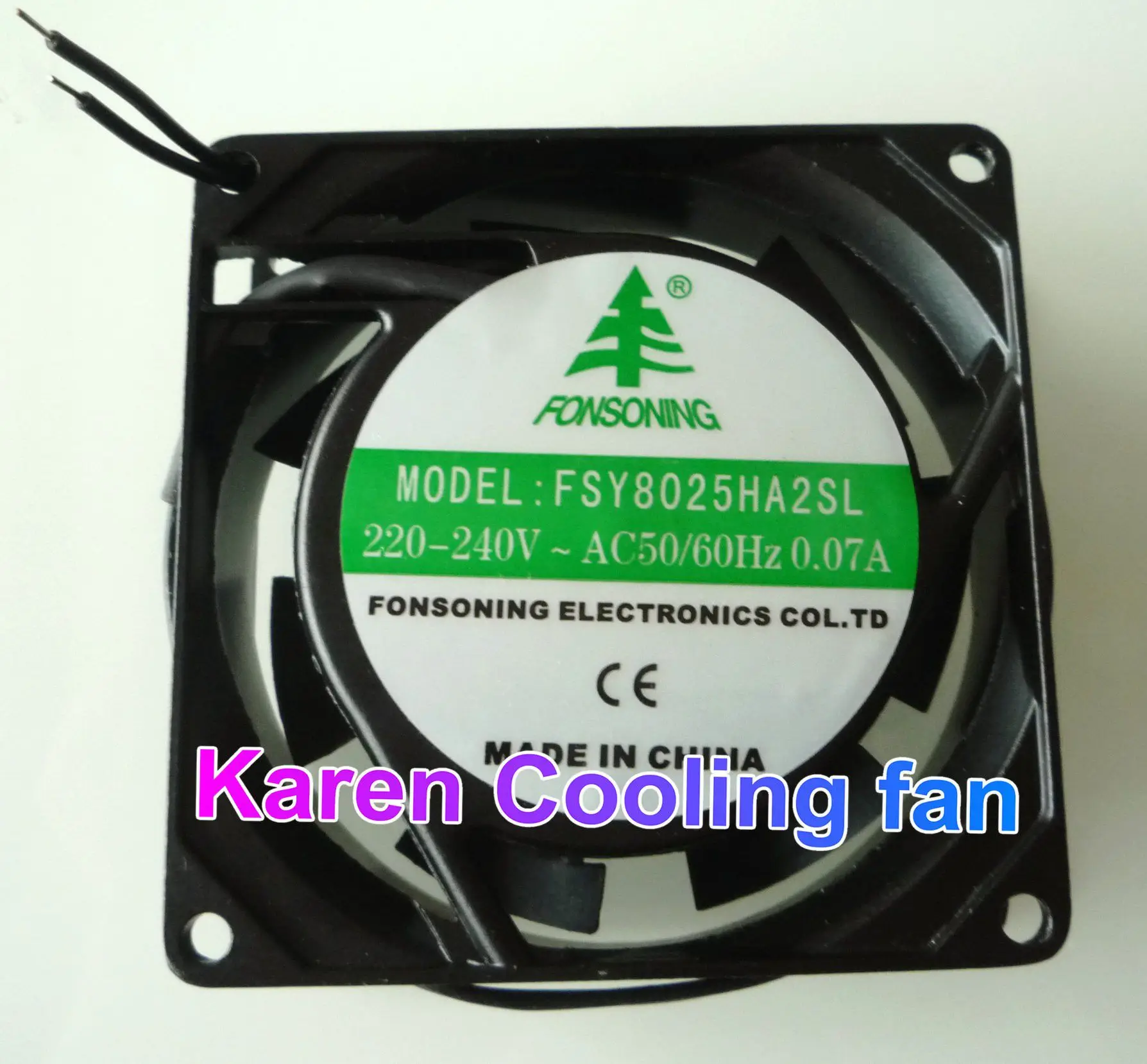 

New FSY8025HA2SL 80x80x25MM 220V 0.07A Cooling Fan