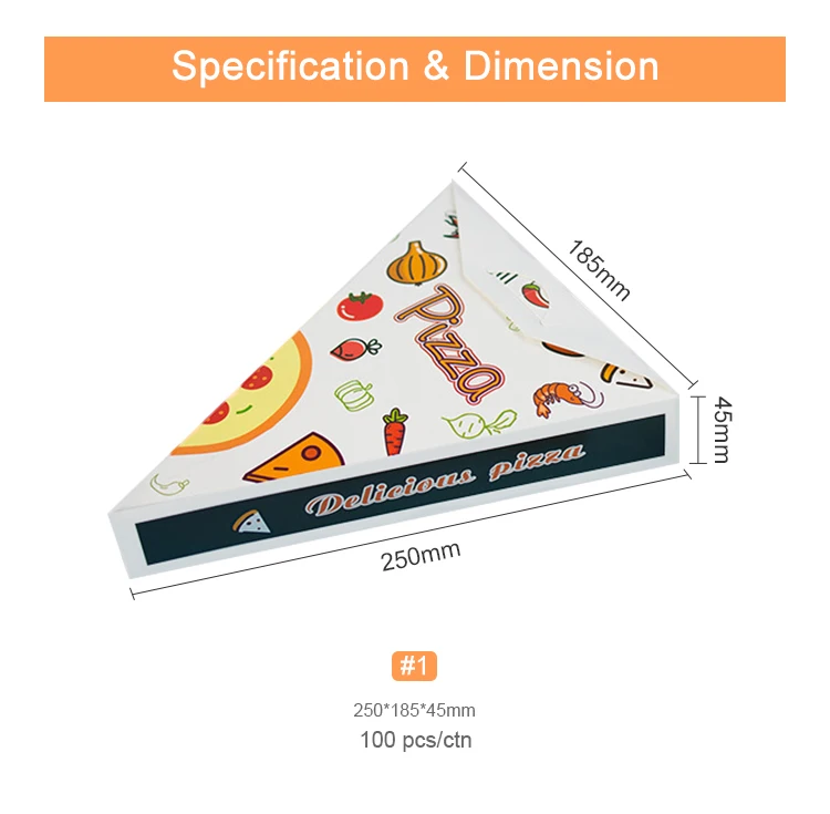 Биоразлагаемая треугольная мини-коробка для пиццы изготовленная на заказ
